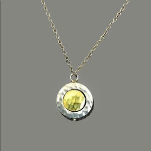 Silpada Silver Gold Two Tone Two-Sided Convertible 4-Way Pendant Necklace N3432